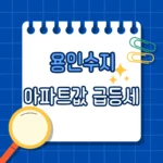 용인수지 아파트값 급등세, 규제지역인데 왜 더 오를까요?