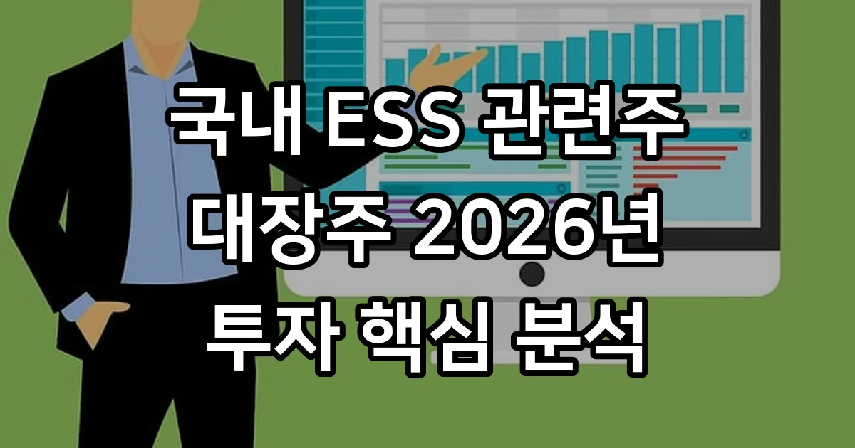 ESS 관련주 대장주 2026년 시장 전망 핵심 기업