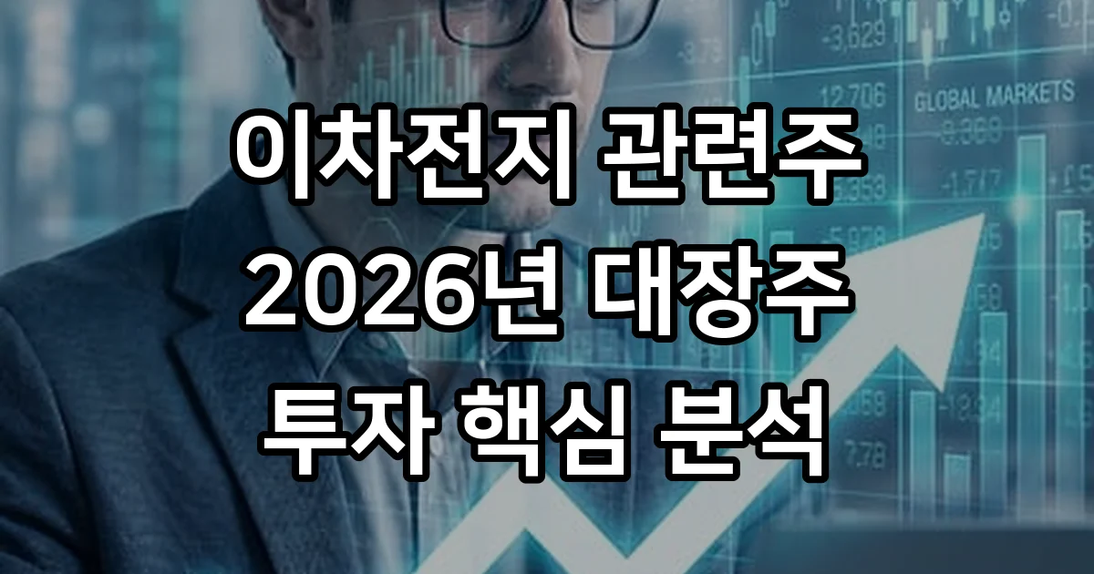 이차전지 관련주 2026년 대장주 전망 핵심 분석