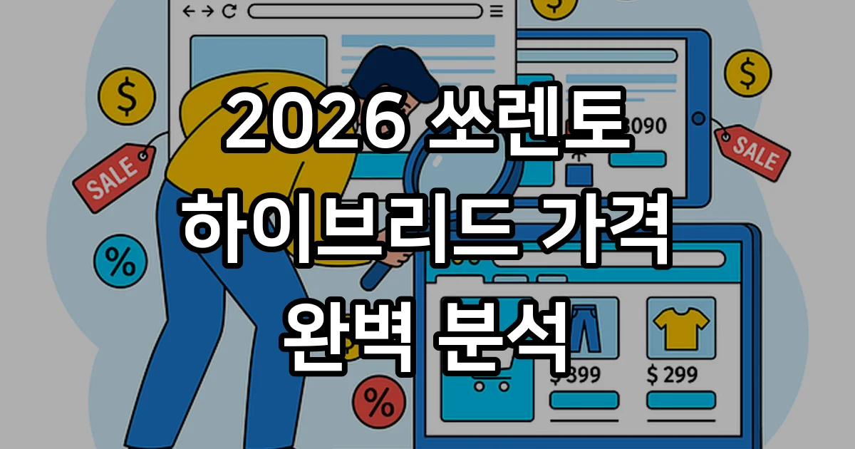 2026 쏘렌토 하이브리드 가격 연비 세제혜택 확인