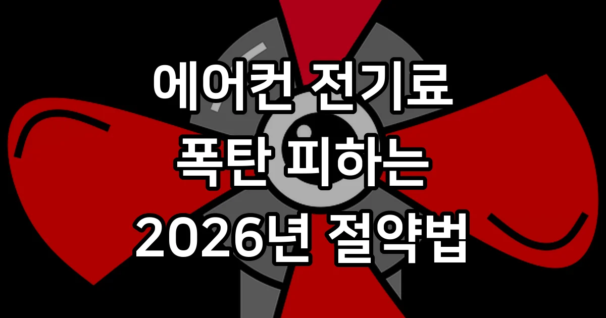 에어컨 전기료 폭탄 피하는 2026년 절약 방법